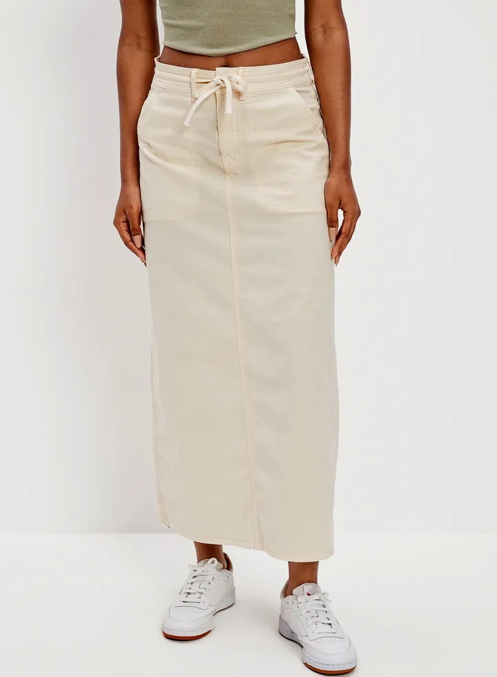 Tie Pocket Detail Skirt