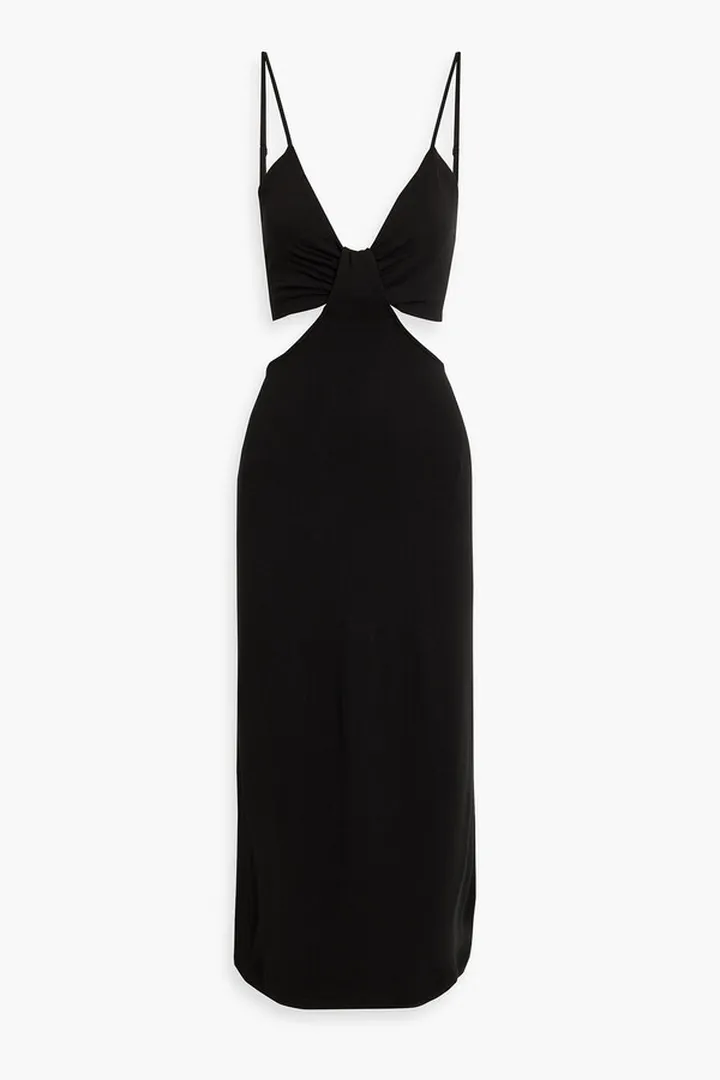 Sandrine cutout stretch-jersey midi dress