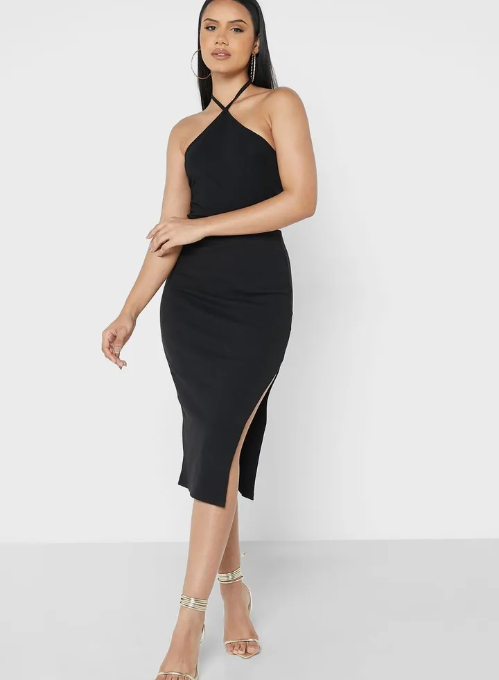 Side Split High Waist Skirt