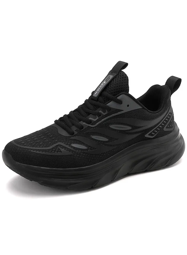 SKYVIEW Men Running Shoes Men Casual Breathable Walking Shoes Sport Athletic Sneakers Gym Tennis Slip On Comfortable Lightweight Shoes Black