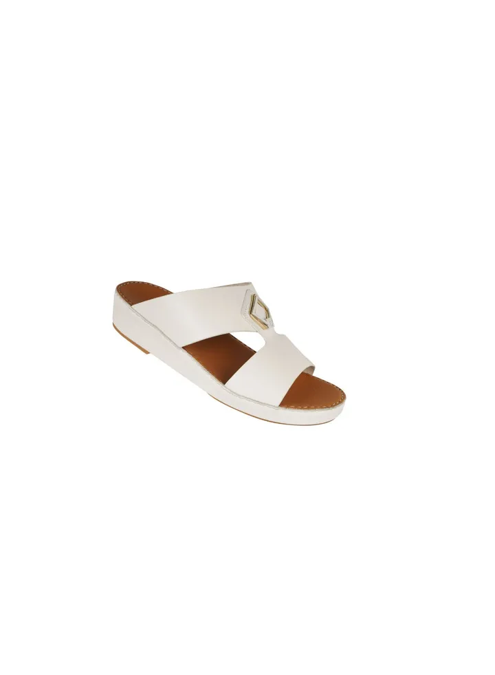Barjeel Mens Arabic Sandals White