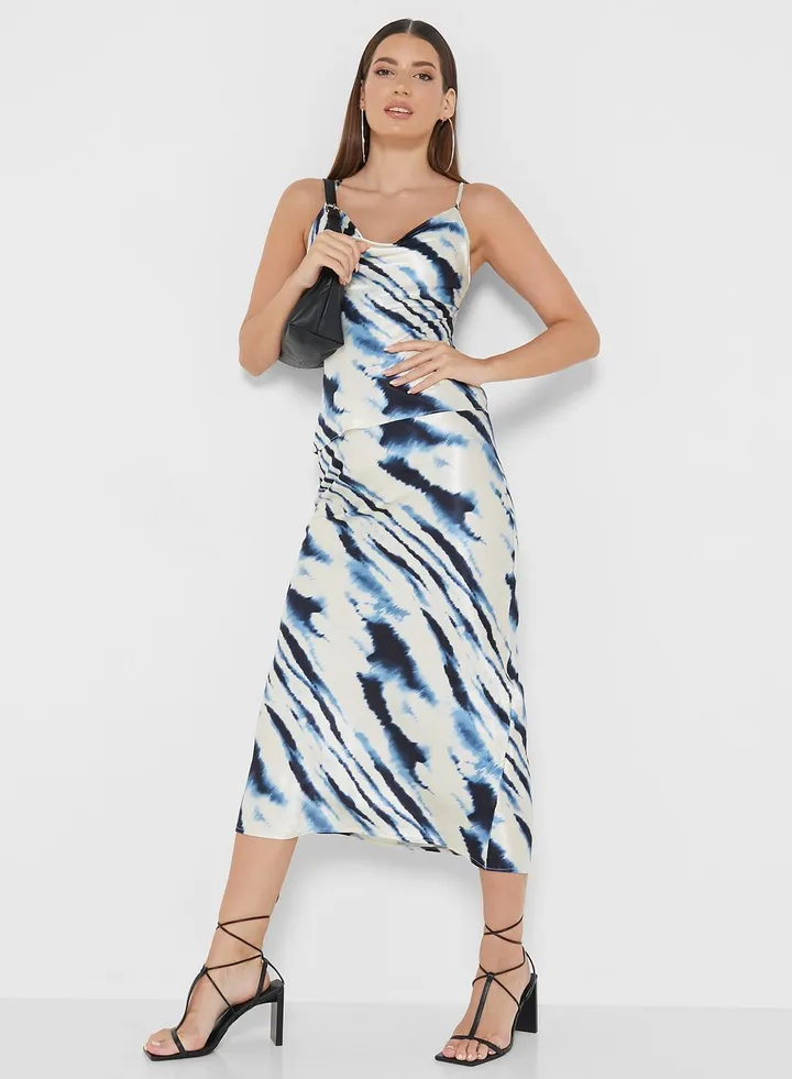 Printed Split Detail Skirt