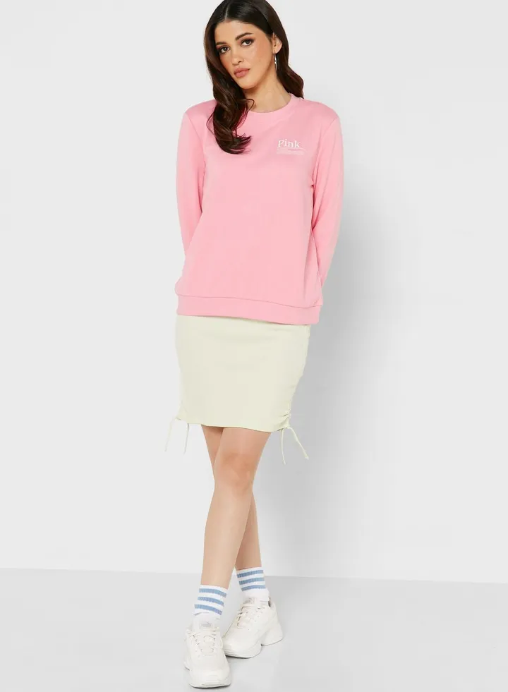 High Waist Ruched Skirt