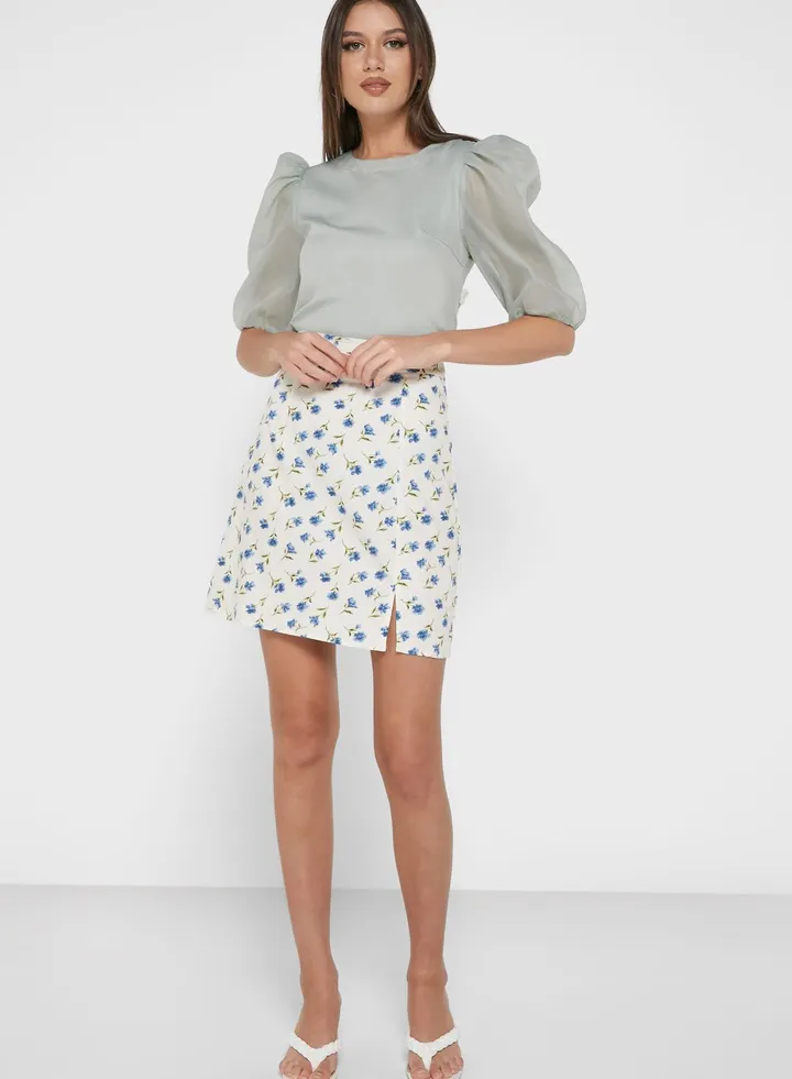 Ditsy Bodycon Skirt