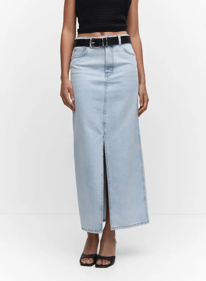 High Waist Denim Skirt