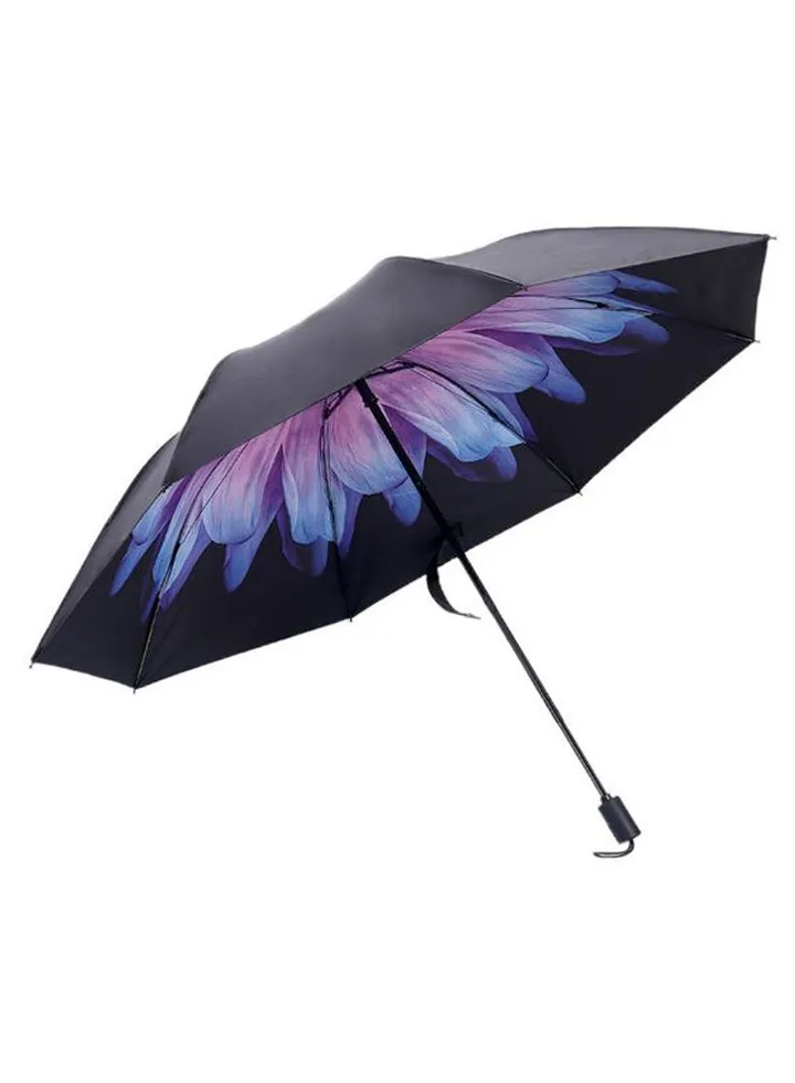 8-Bone Folding Sun Umbrella Black