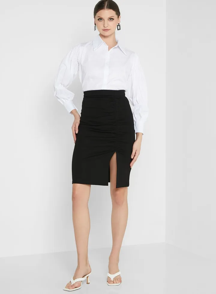Ruched Detail Skirt