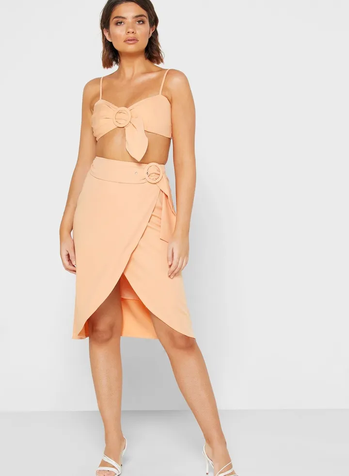 Wrap Midi Skirt