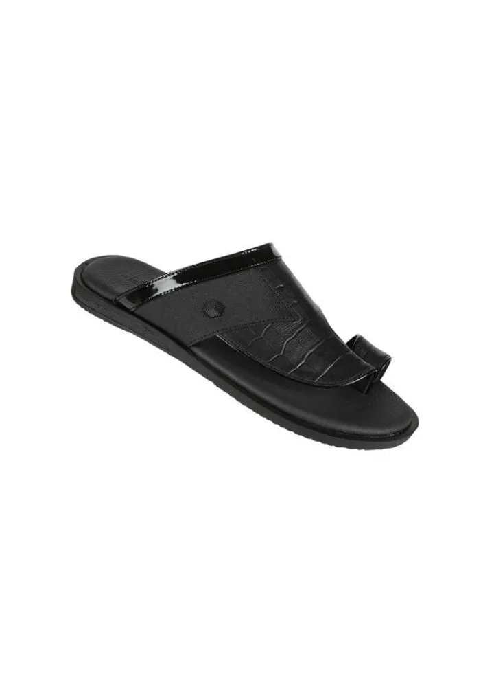 Barjeel Uno Mens Arabic Slippers 008-3351 175-041-Black