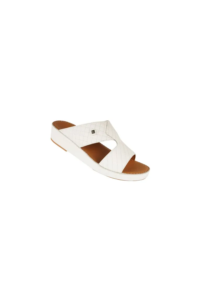 Barjeel Mens Arabic Sandals White