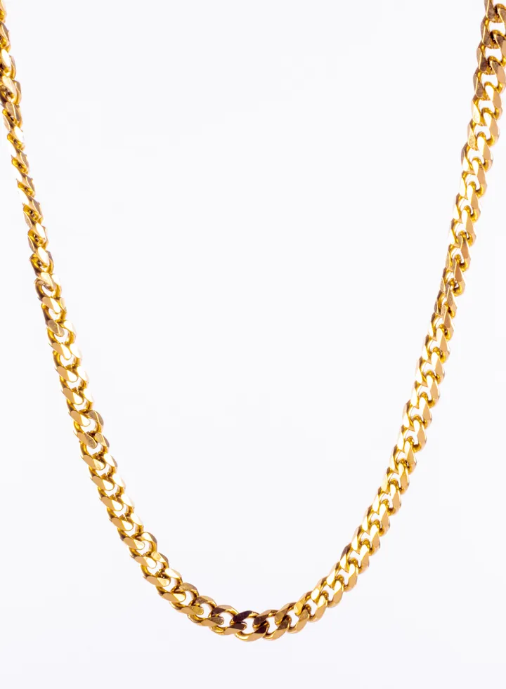 Stainless Steel Gourmet Necklace Gold
