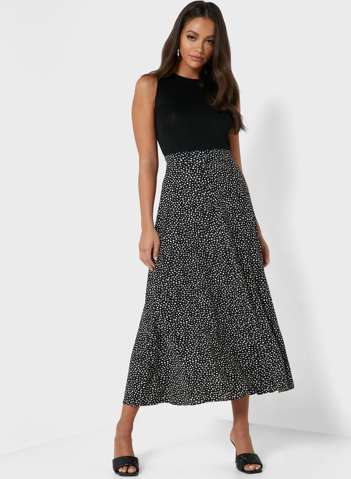 Printed Midi Skirt