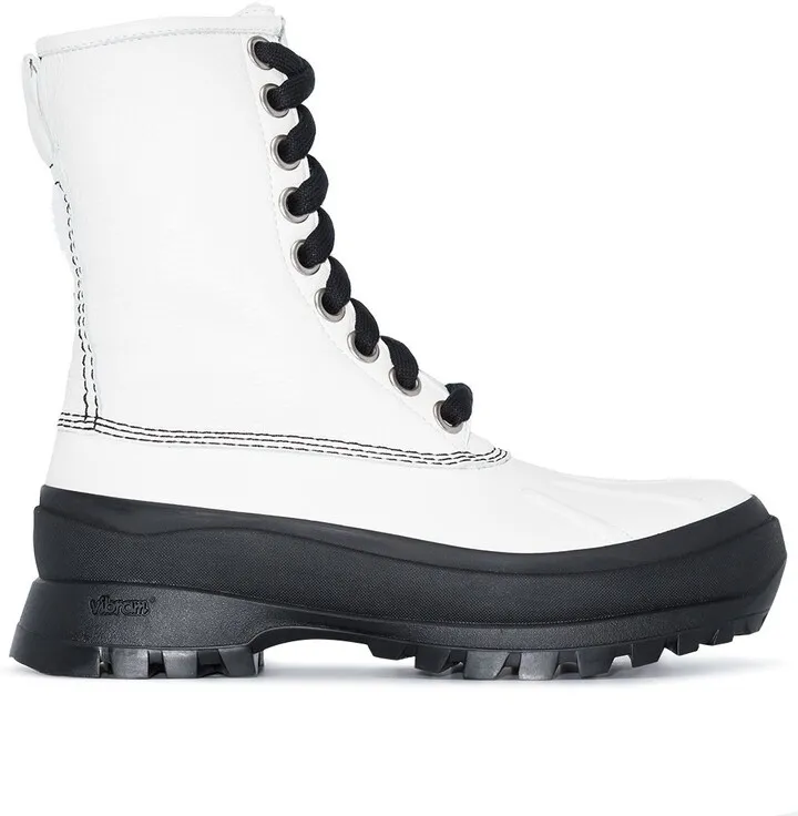 Lace-Up Leather Boots