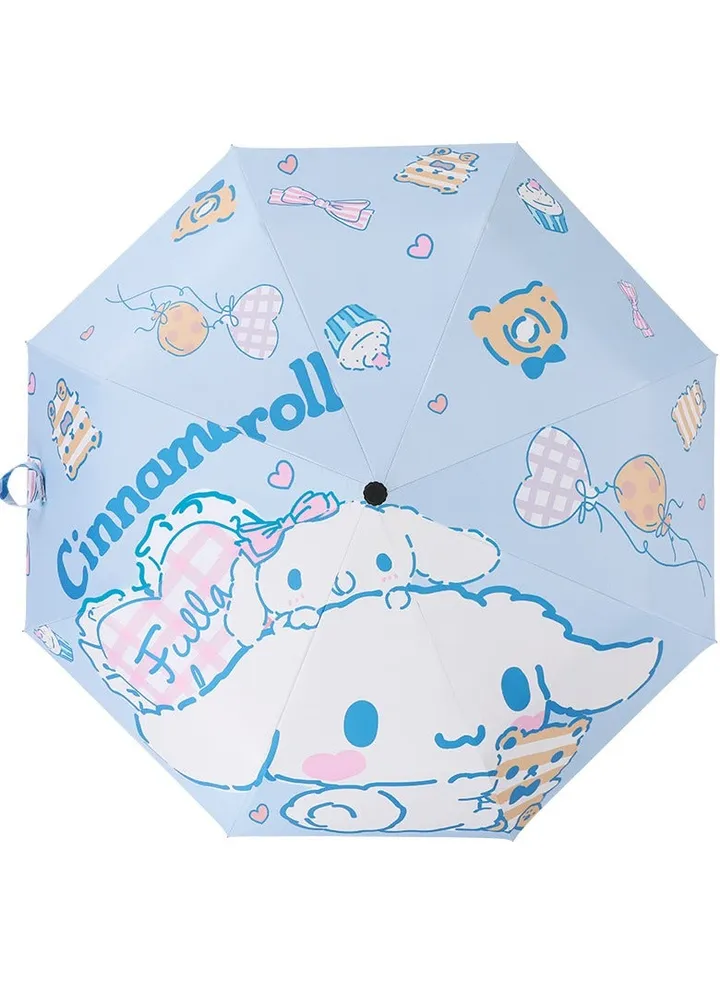 Kawaii Cinnamoroll Auto Open Close Umbrella Girls and Boys Cute Animals UV Protective Umbrella Shade Umbrella Cartoon Lightweight Folding Travel Umbrella