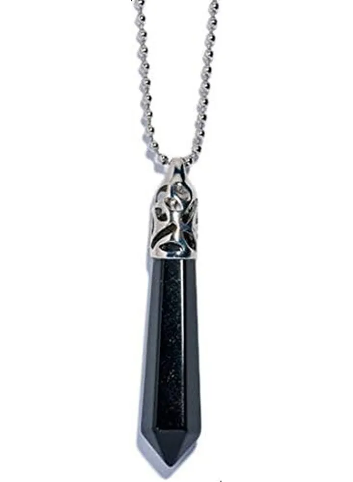 Natural Gemstone Stainless Steel Necklace