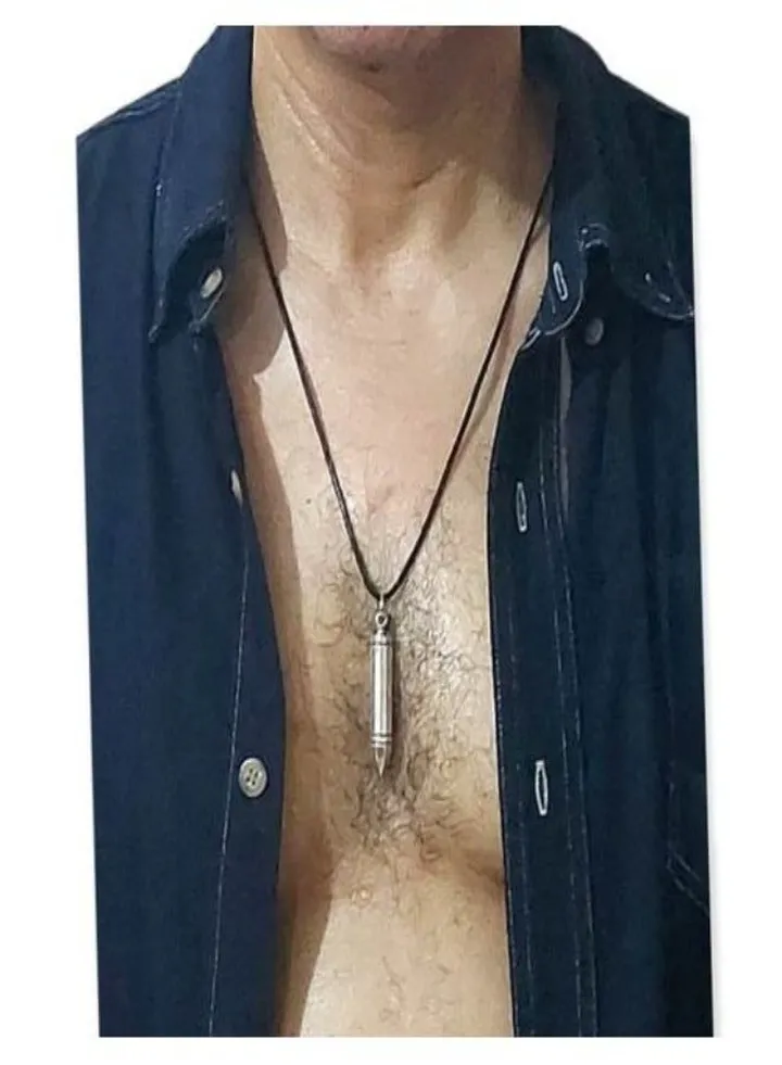 Chain with a luxurious turquoise pendant in the form of a pendulum or an obelisk