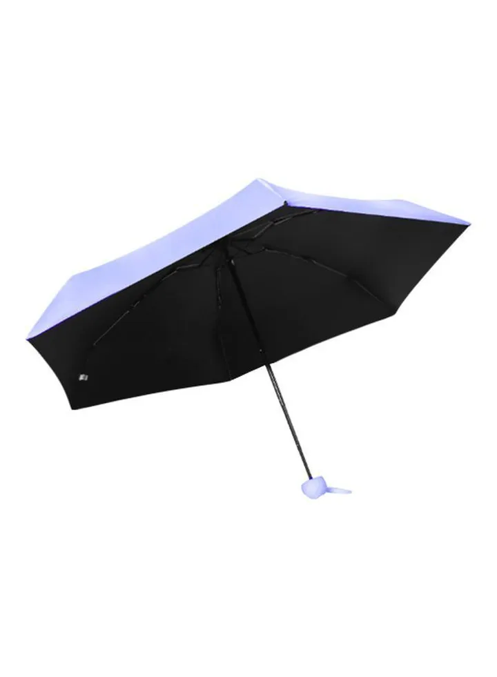 Five Fold 12-Bone Flamingo Vinyl Sun Umbrella Purple