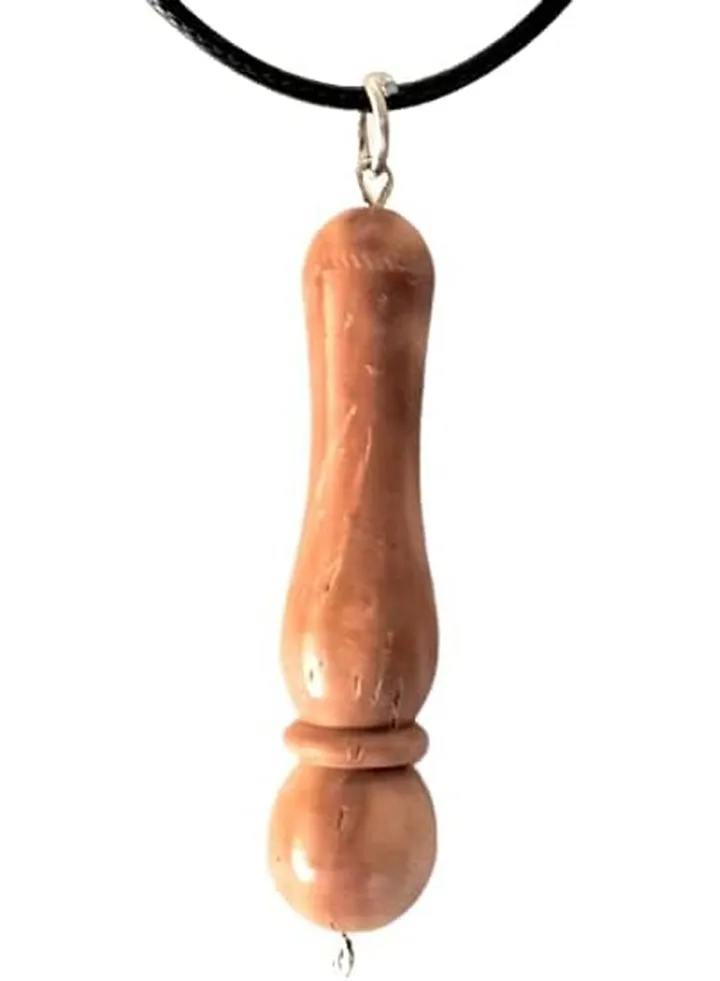 Handmade Large Rose Wood Necklace Healing Pendant Gemstone