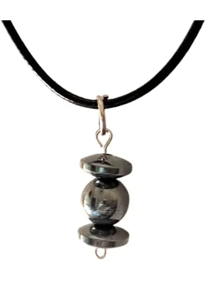 Handmade Pendant Necklace Natural Hematite Bead Necklace