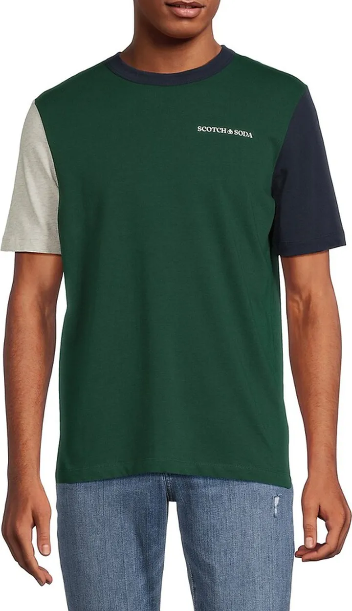 Colorblock Crewneck T Shirt