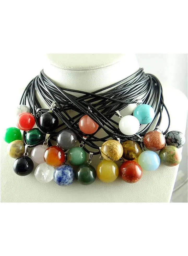 Turquoise Quartz Crystal Necklace