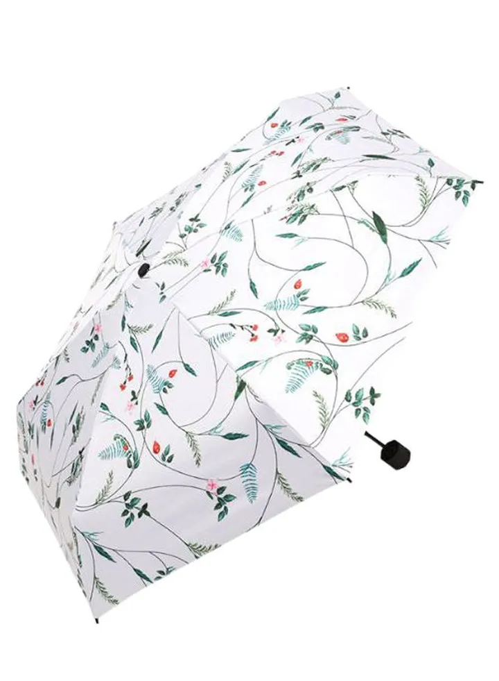 Folding Sunny-Rain Umbrella White/Green