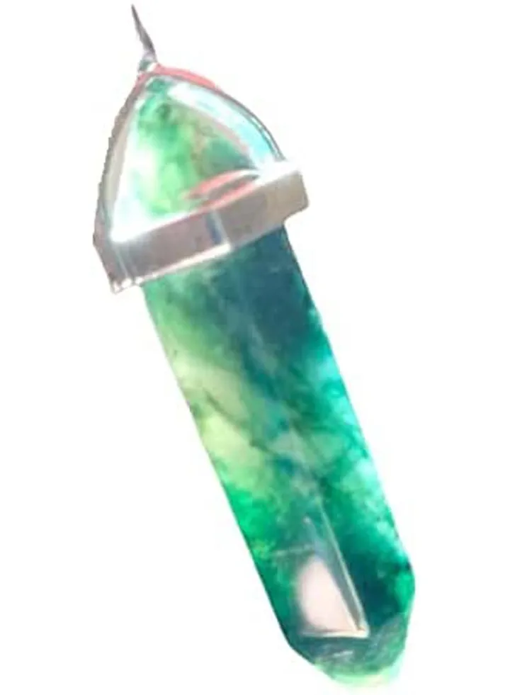 Moss Agate Real Quartz Pendant Necklace
