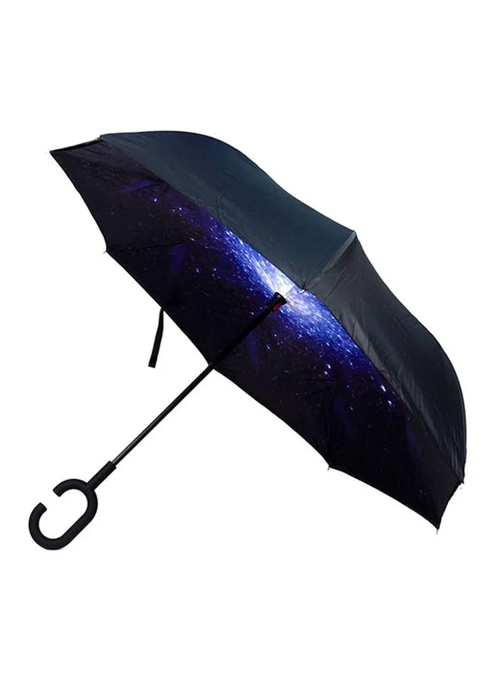 Reverse Folding Double Layer Umbrella Blue