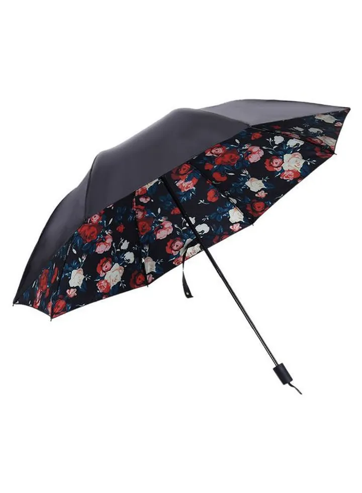 8-Bone Folding Sun Umbrella Black