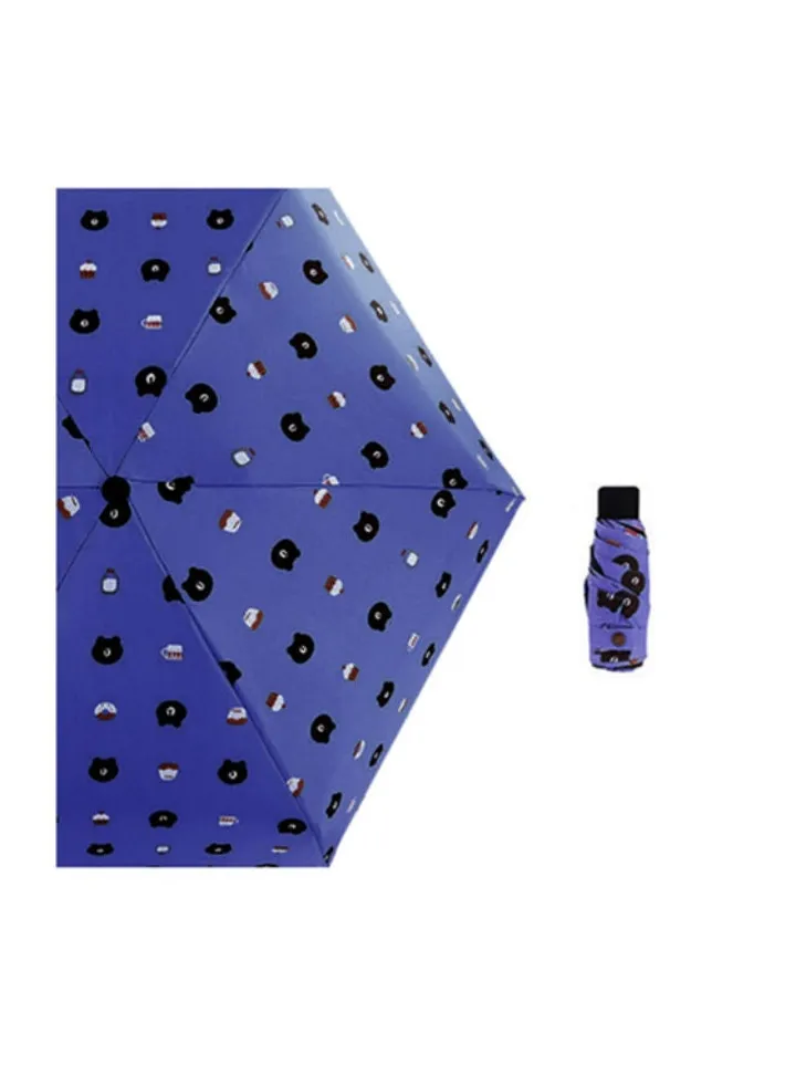 Printed Flamingo Vinyl Sun Umbrella Blue