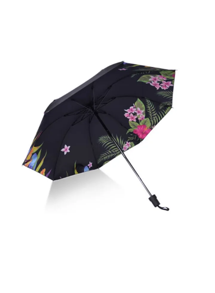 Vinyl Anti-ultraviolet Sun Umbrella Small Fresh Sunny Black