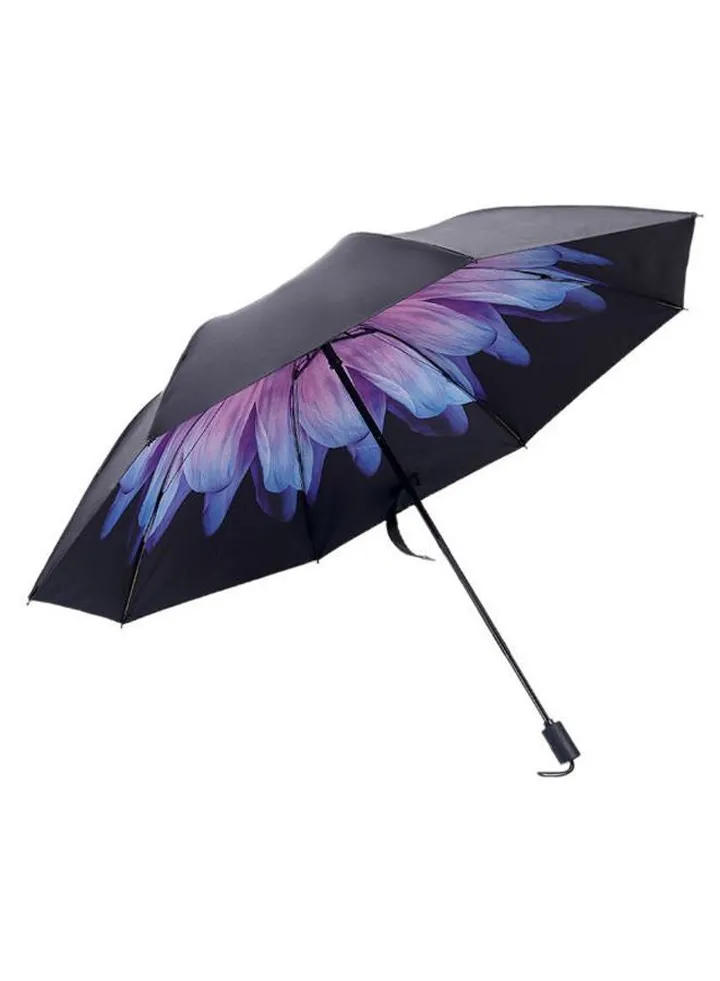 8-Bone Folding Sun Umbrella Black