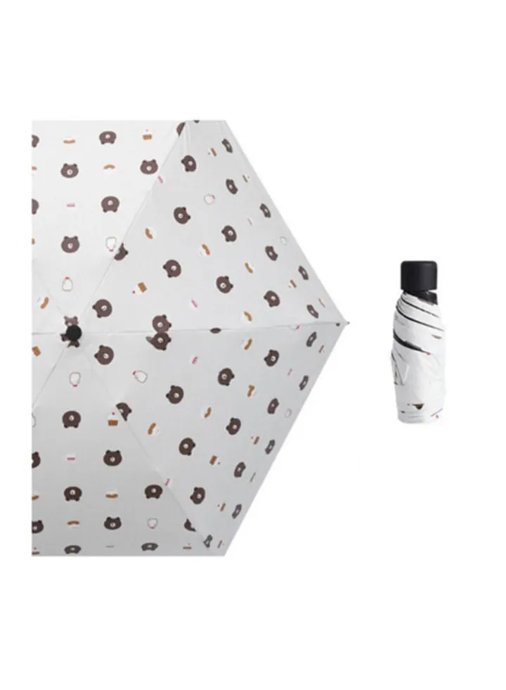 Flamingo Vinyl Sun Umbrella White