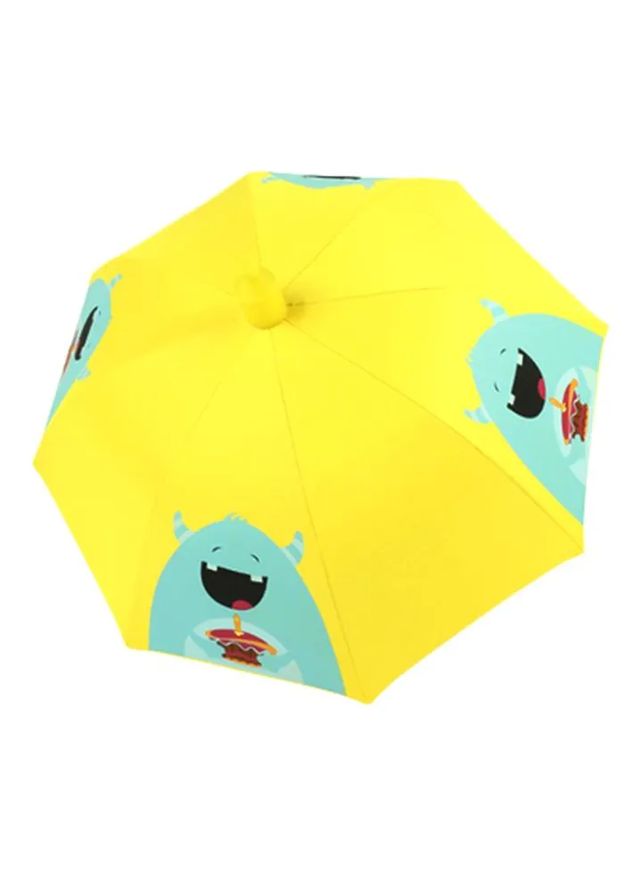 Cartoon Printed Umbrella Yellow/Green