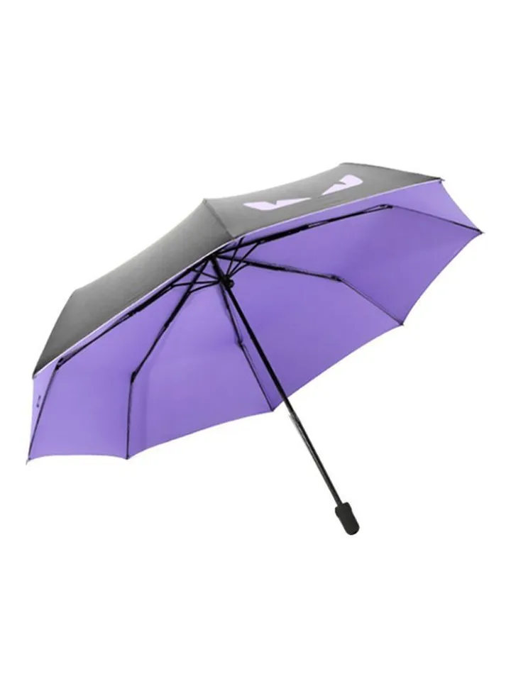 Little Devil Printed Folded Umbrella Purple/Black