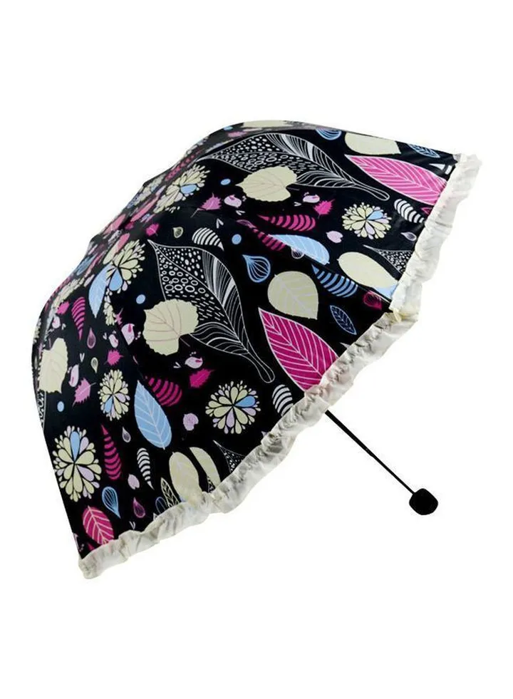 Three Fold Umbrella Black/Beige/Blue
