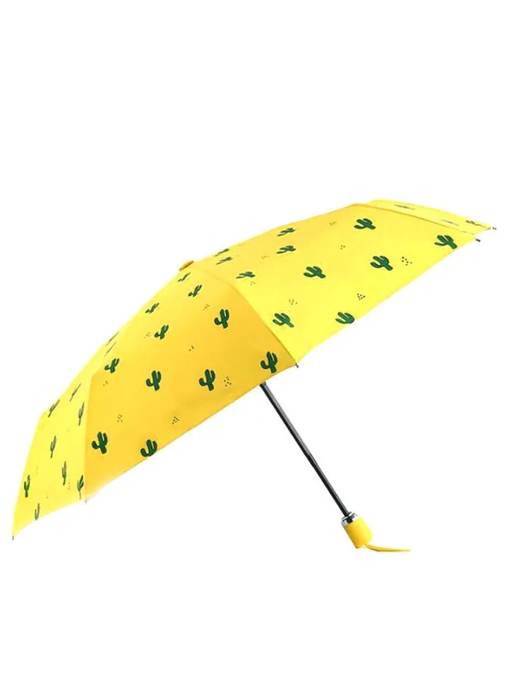 Folding Sunny-Rain Umbrella Yellow/Green