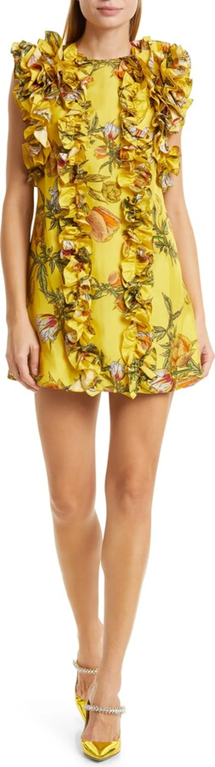Lucille Floral Ruffle Minidress