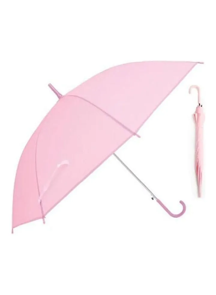 Letter -J- Umbrella In Fabric With Automatic Opening Handle Pink