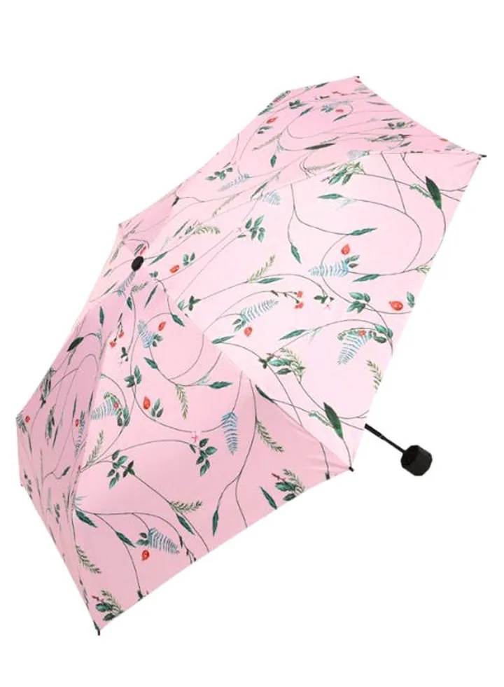 Folding Sunny-Rain Umbrella Pink/Green
