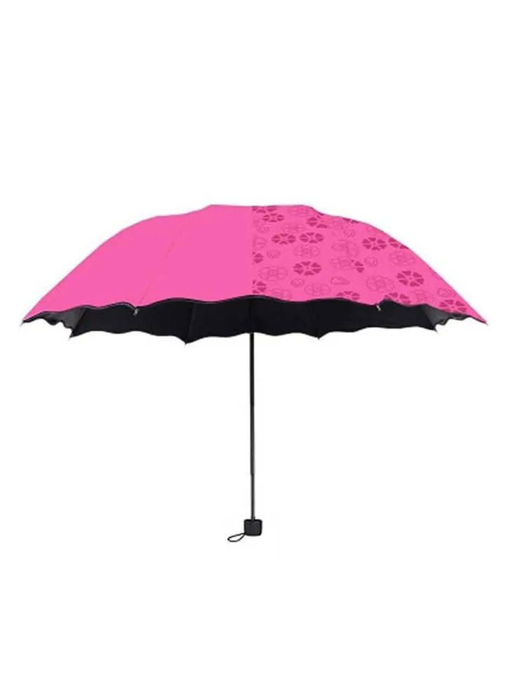Anti-Uv 3 Fold Umbrella Rose Red