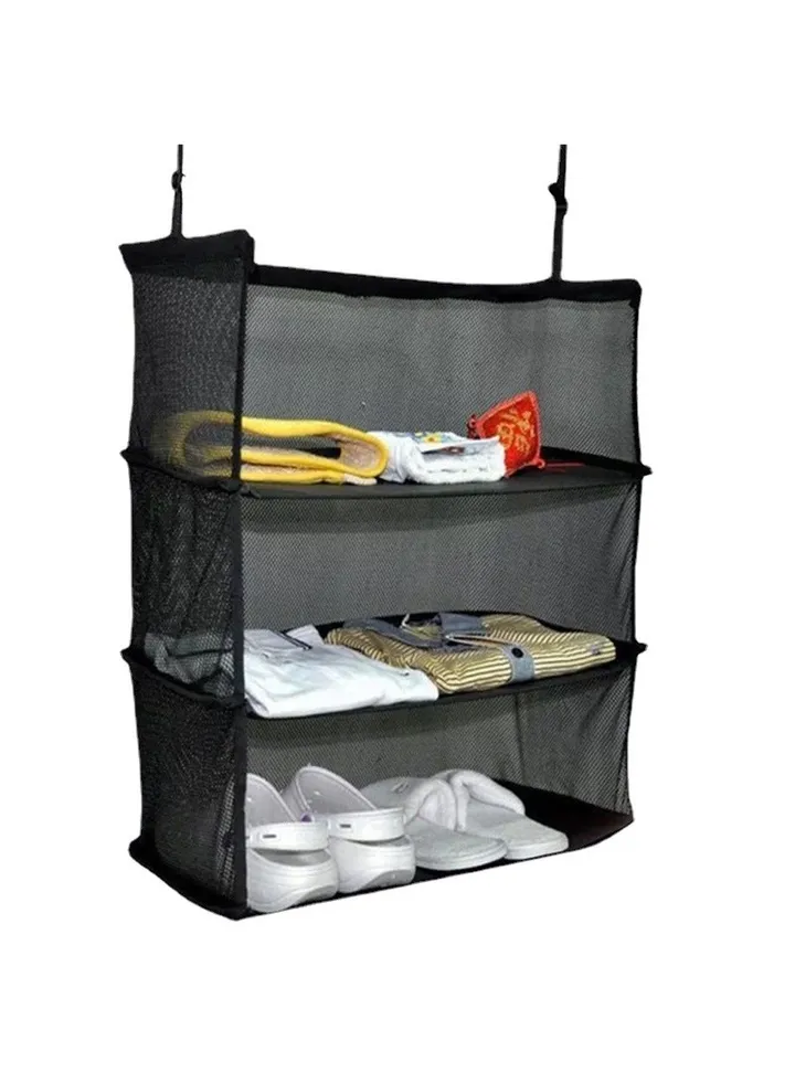 3 Tier Hanging Storage Bag Black
