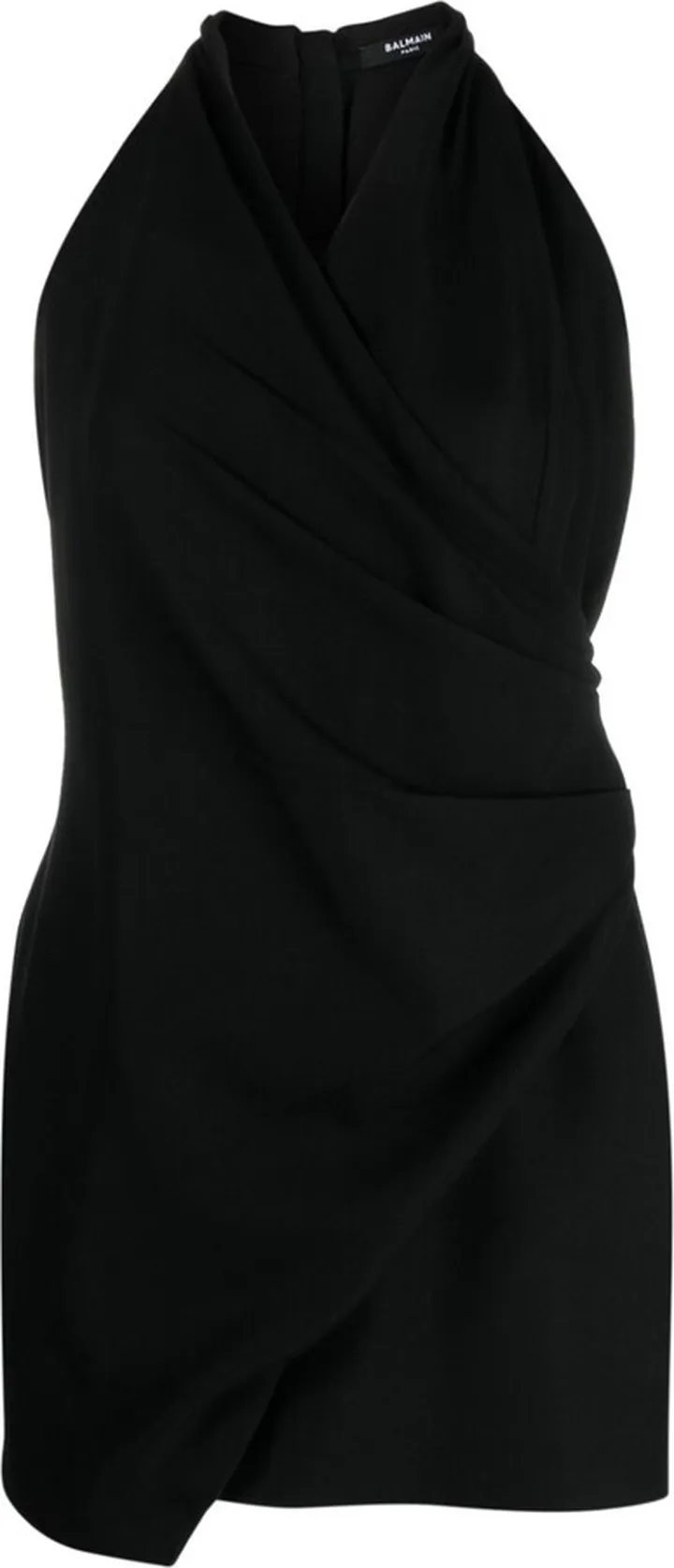 Halterneck Draped Mini Dress