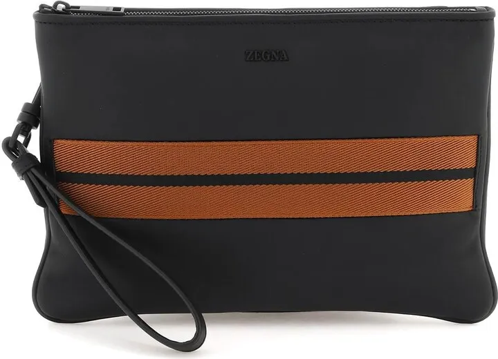Zegna Flat Leather Pouch