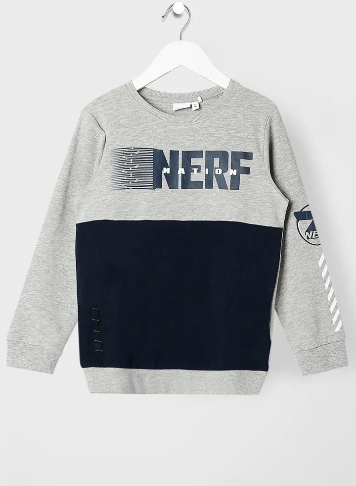 Kids Color Block Long Sleeve Sweatshirt