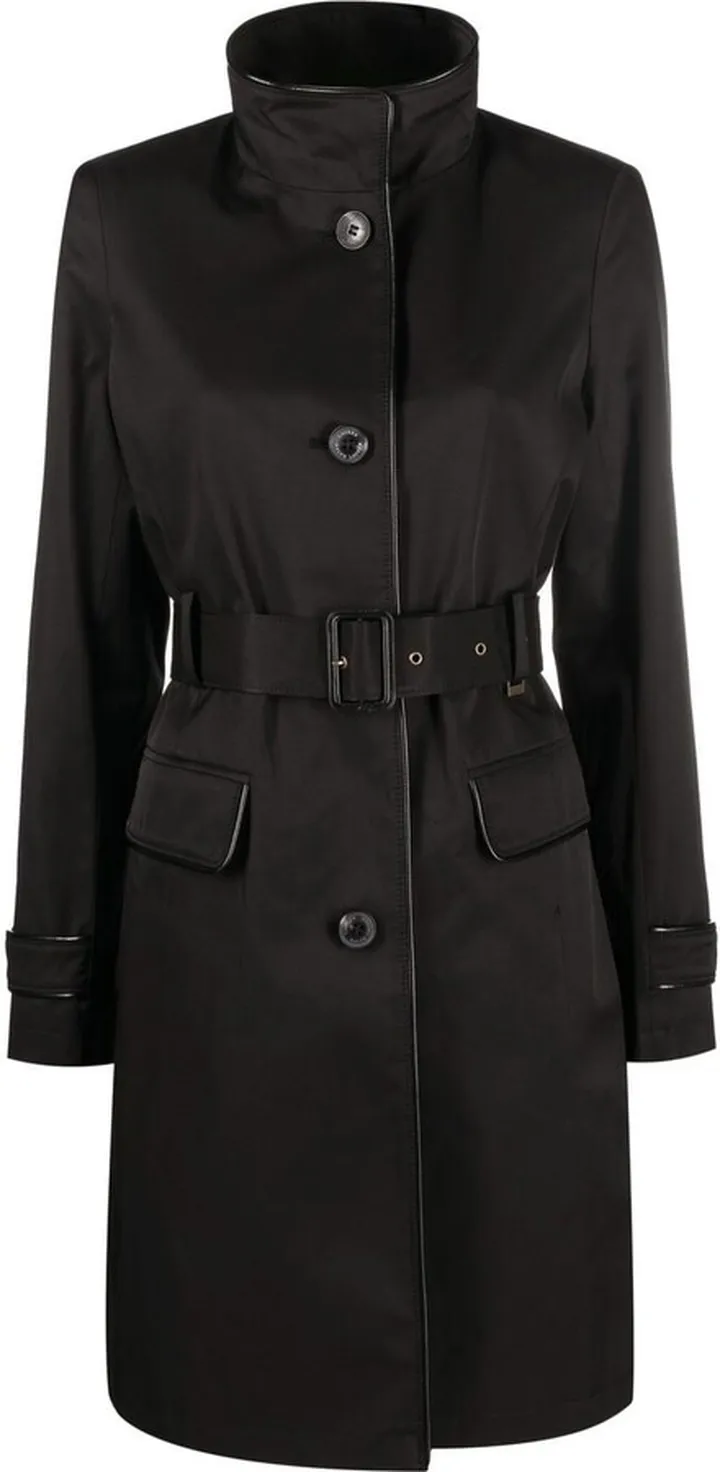 Single-Breasted Belted Trench Coat