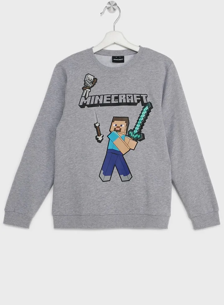 Minecraft Boys Printed Sweatshirt