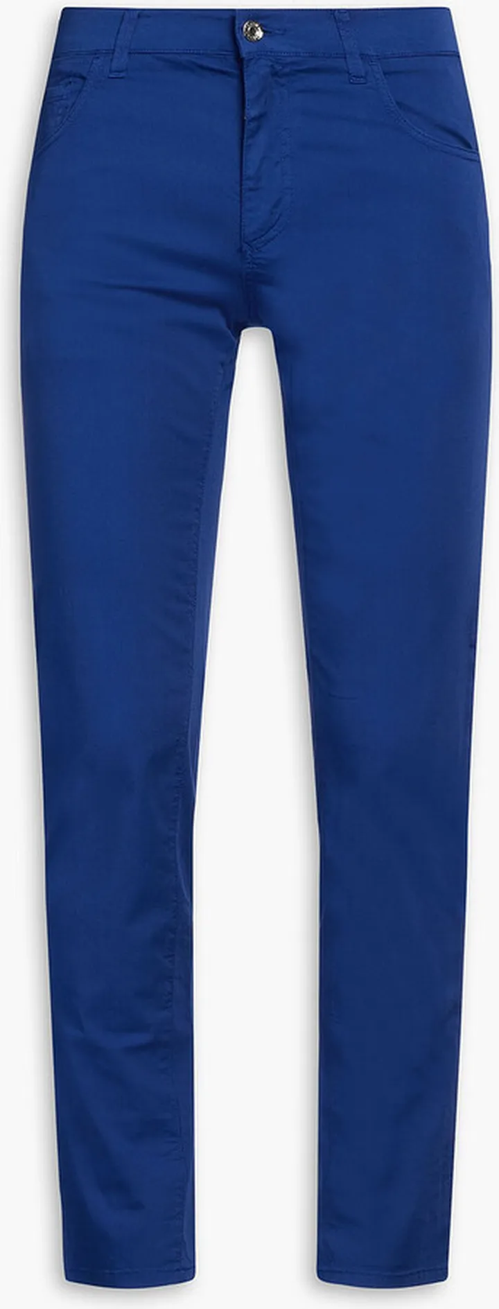 Skinny-fit cotton-blend twill pants