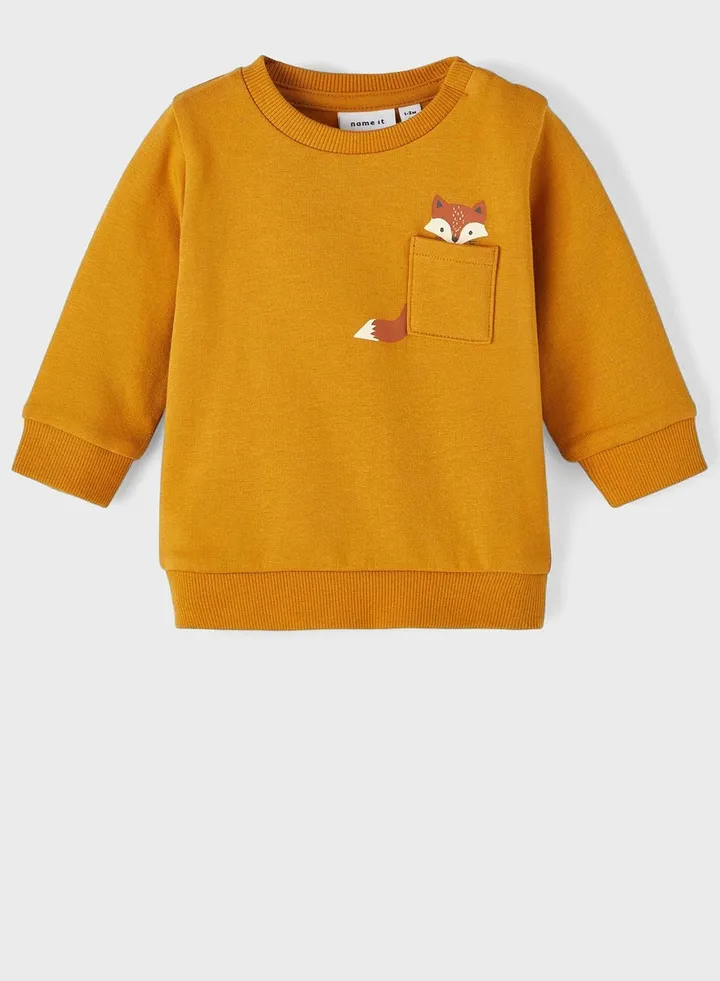 Kids Fox Print Sweatshirt