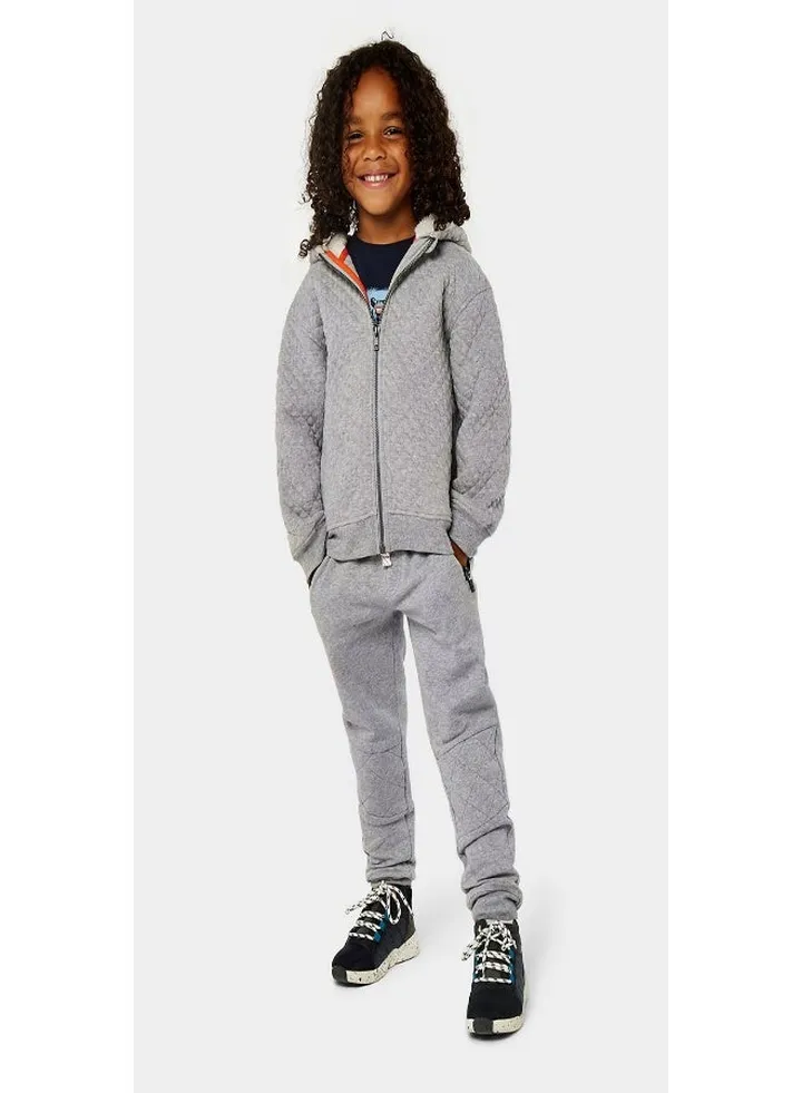 Grey Quilted Panel Joggers
